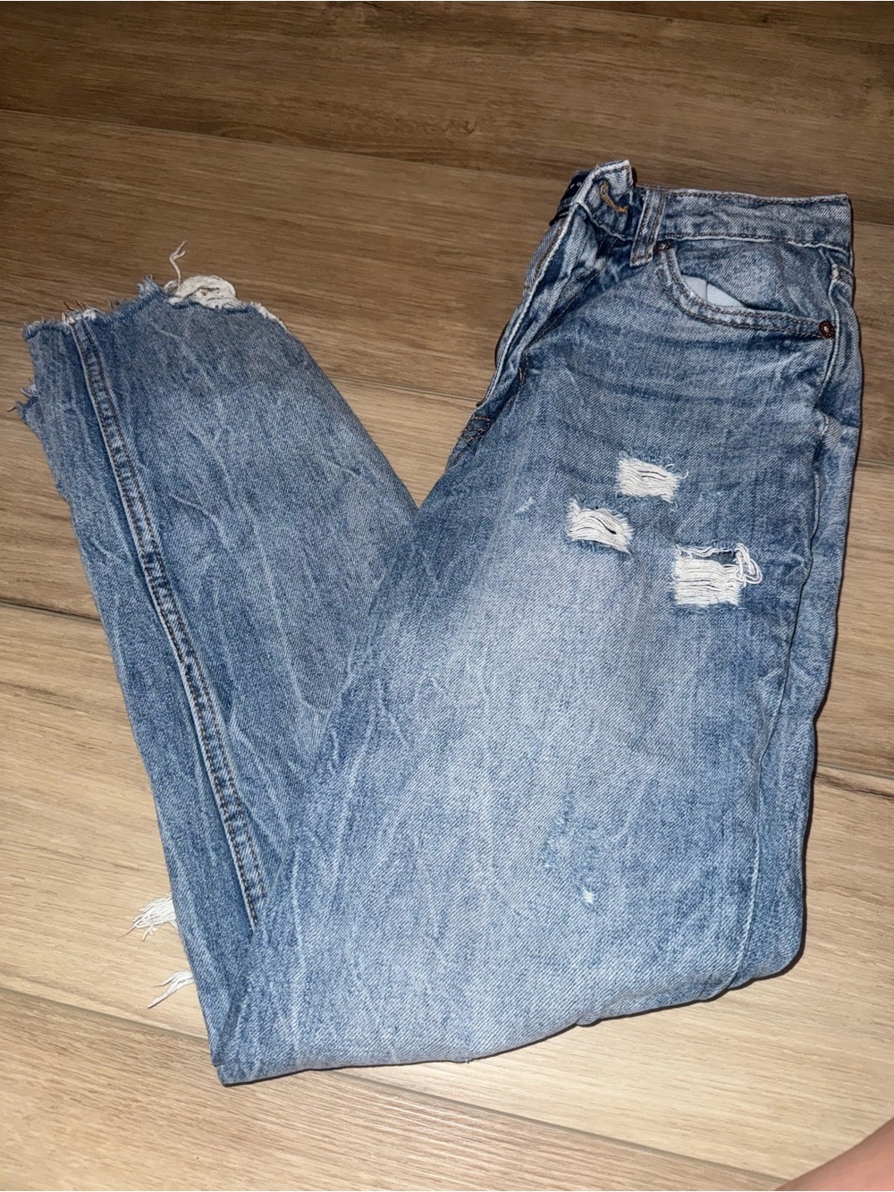 Aeropostale Light Blue Distressed Boyfriend Jeans